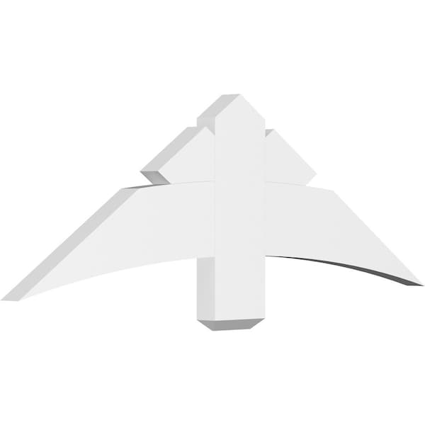 Ekena Millwork Alberta Architectural Grade PVC Gable Bracket, 48"W x 16"H x 2"D x 6"F, 8/12 Pitch GBP048X16X0206ALB00 - main